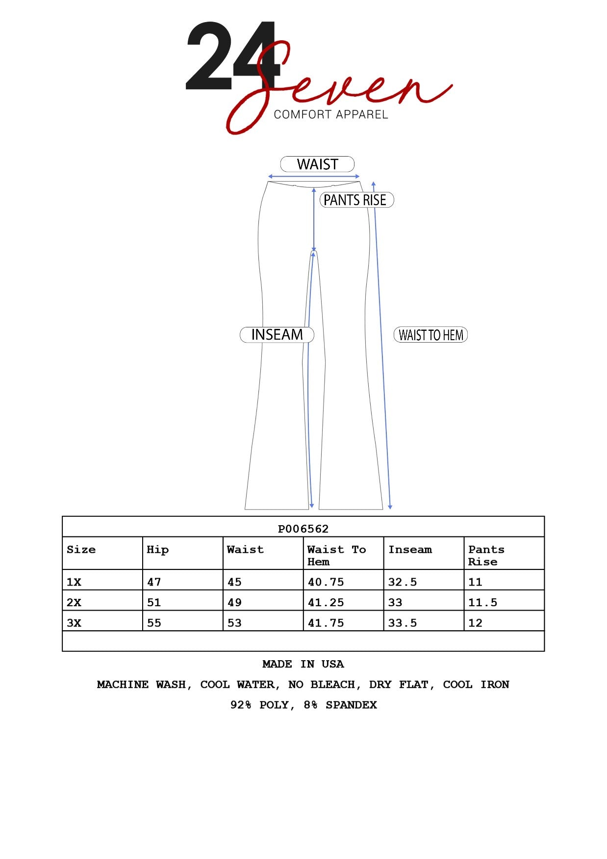 Womens Curvy Black Stretch Waist Trouser Pants With Pockets