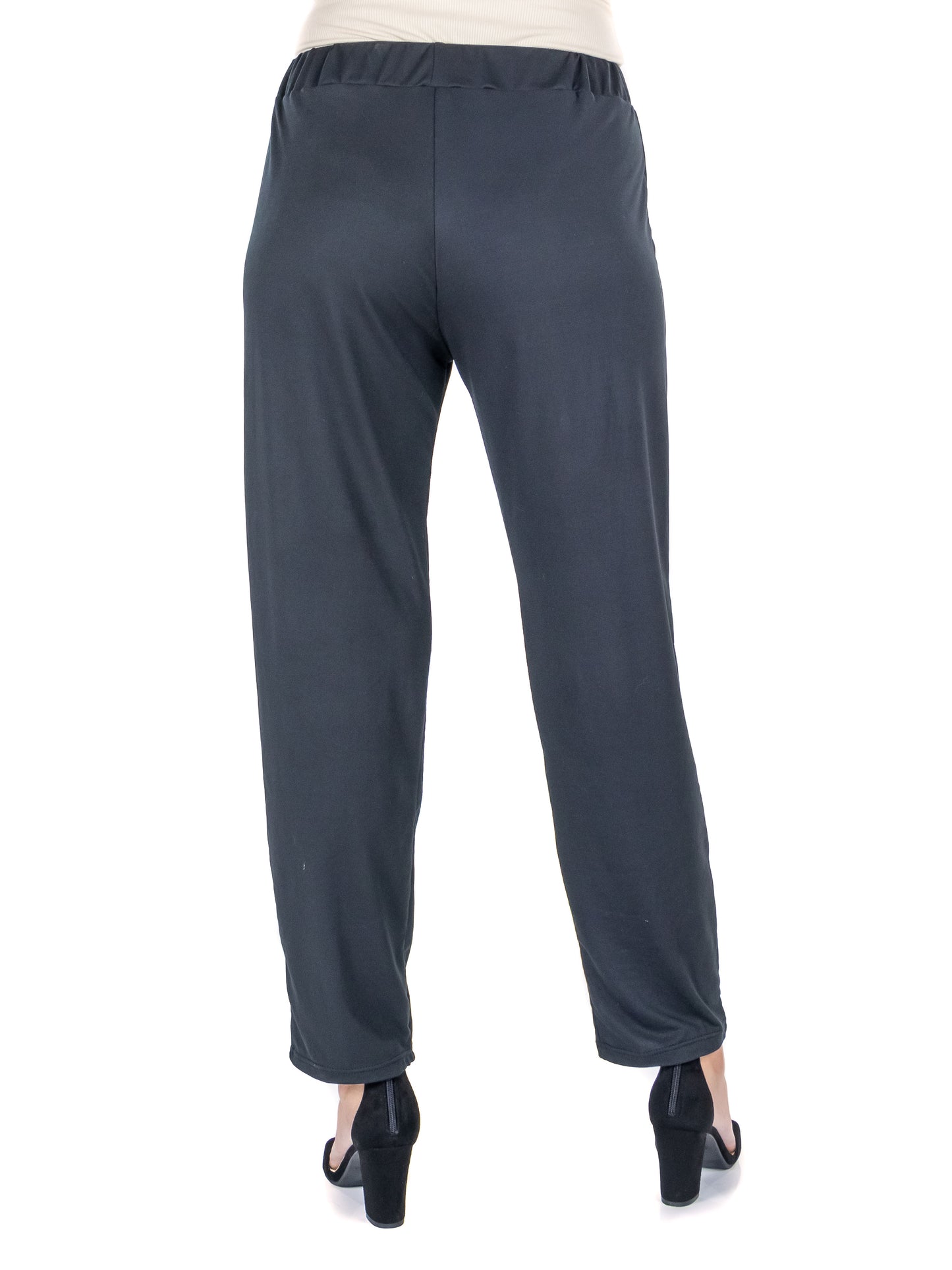 Womens Missy Black Bell Bottom Foldover Waist Sweatpants