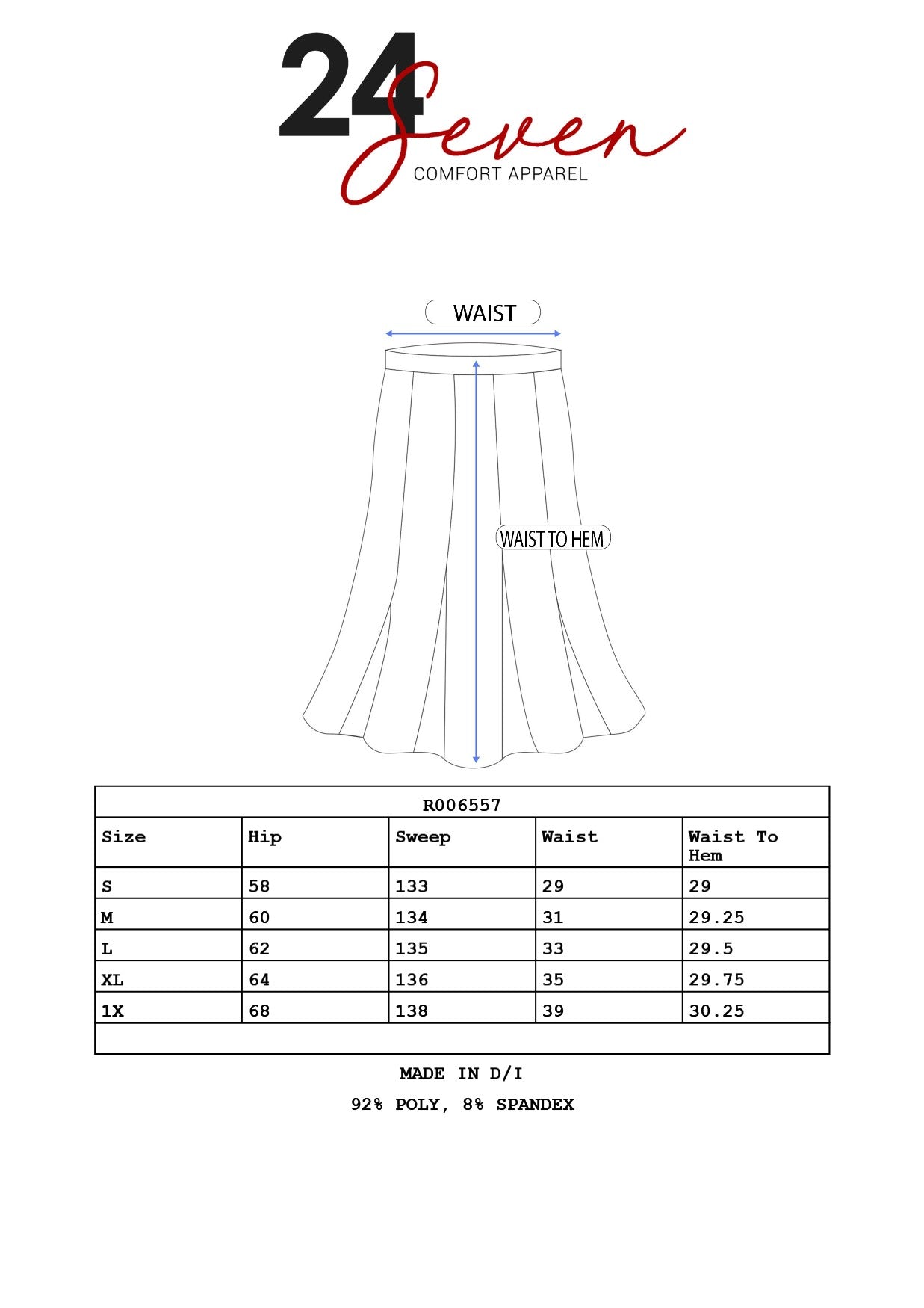 Womens Missy Elastic Waist Pleated Pocket Midi Skirt