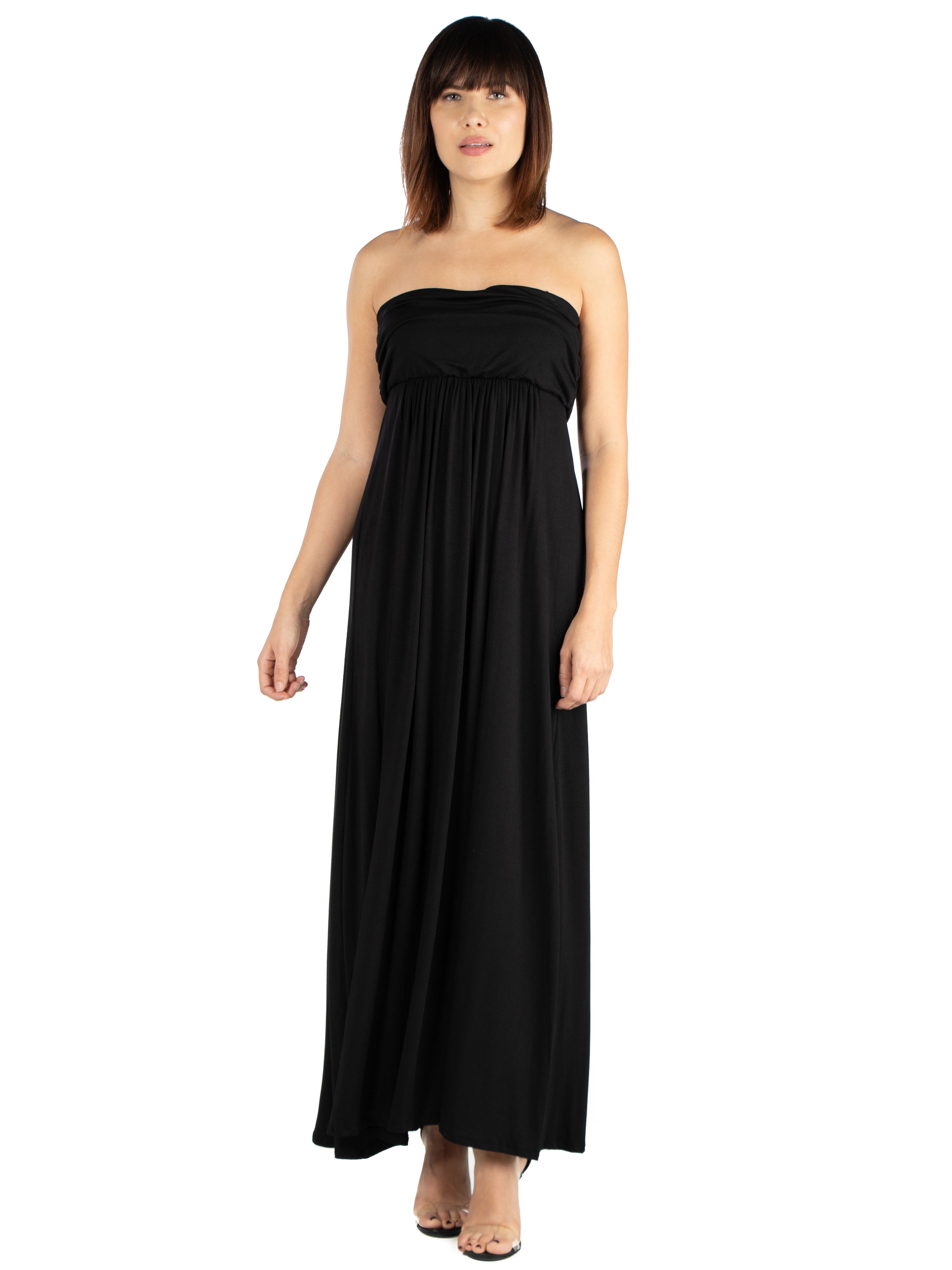 black strapless empire waist dress Ava Presley Strapless Empire Waist Prom Dress 47026