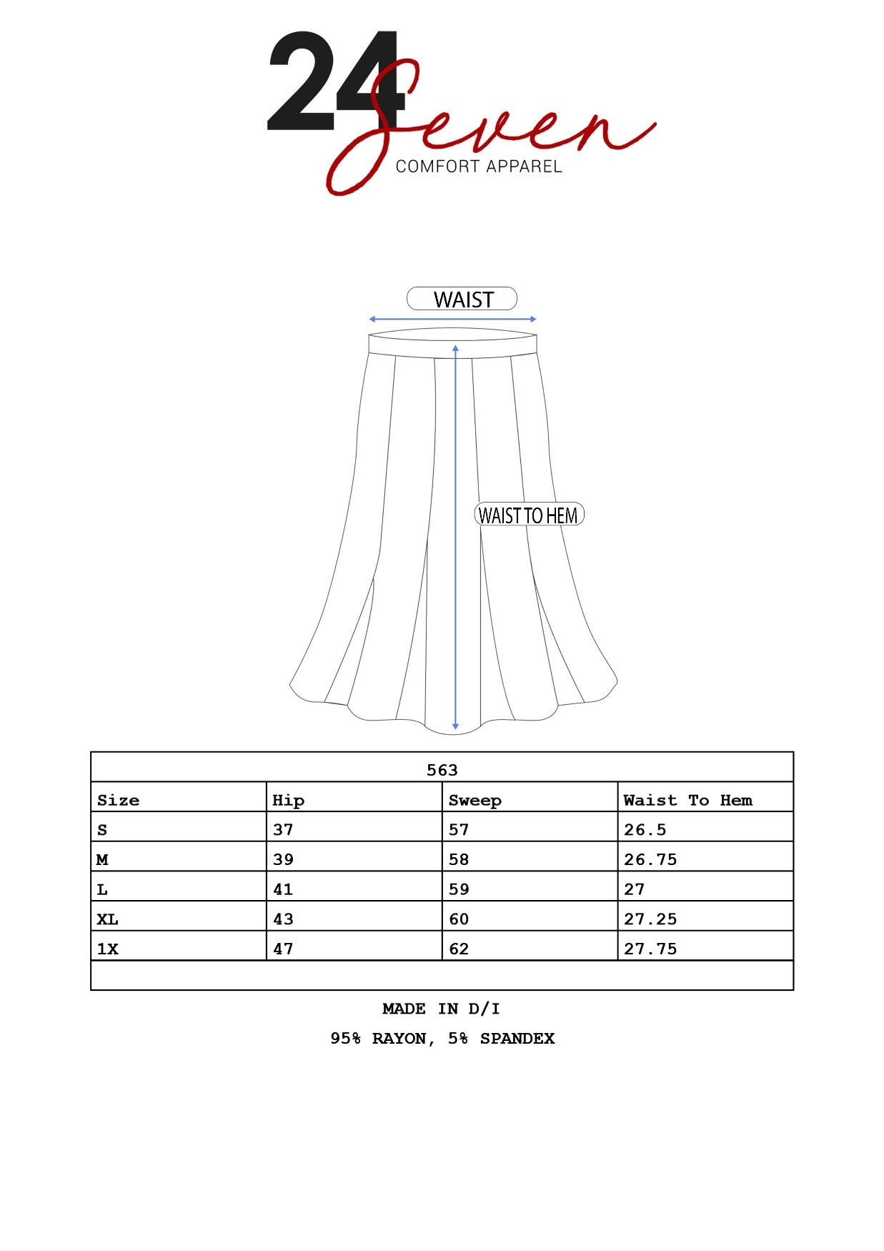 Womens Missy A Line Elastic Waist Knee Length Skirt