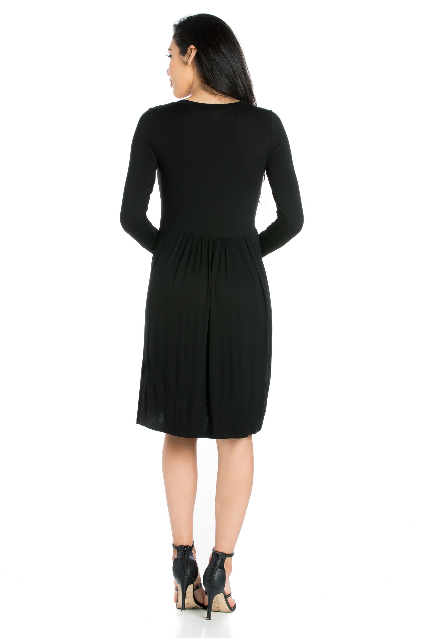 Womens Missy Empire Waist Long Sleeve Maxi Dress