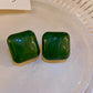 Marbled Square Stud Earrings