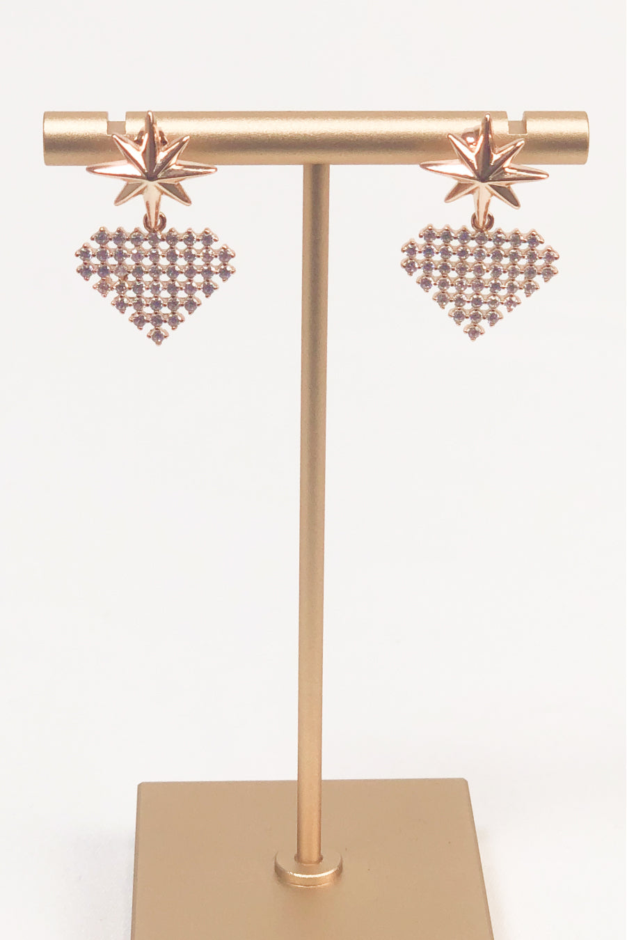 Heart Pixel Drop Earrings