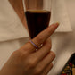 Inlaid Cubic Zirconia Open Ring