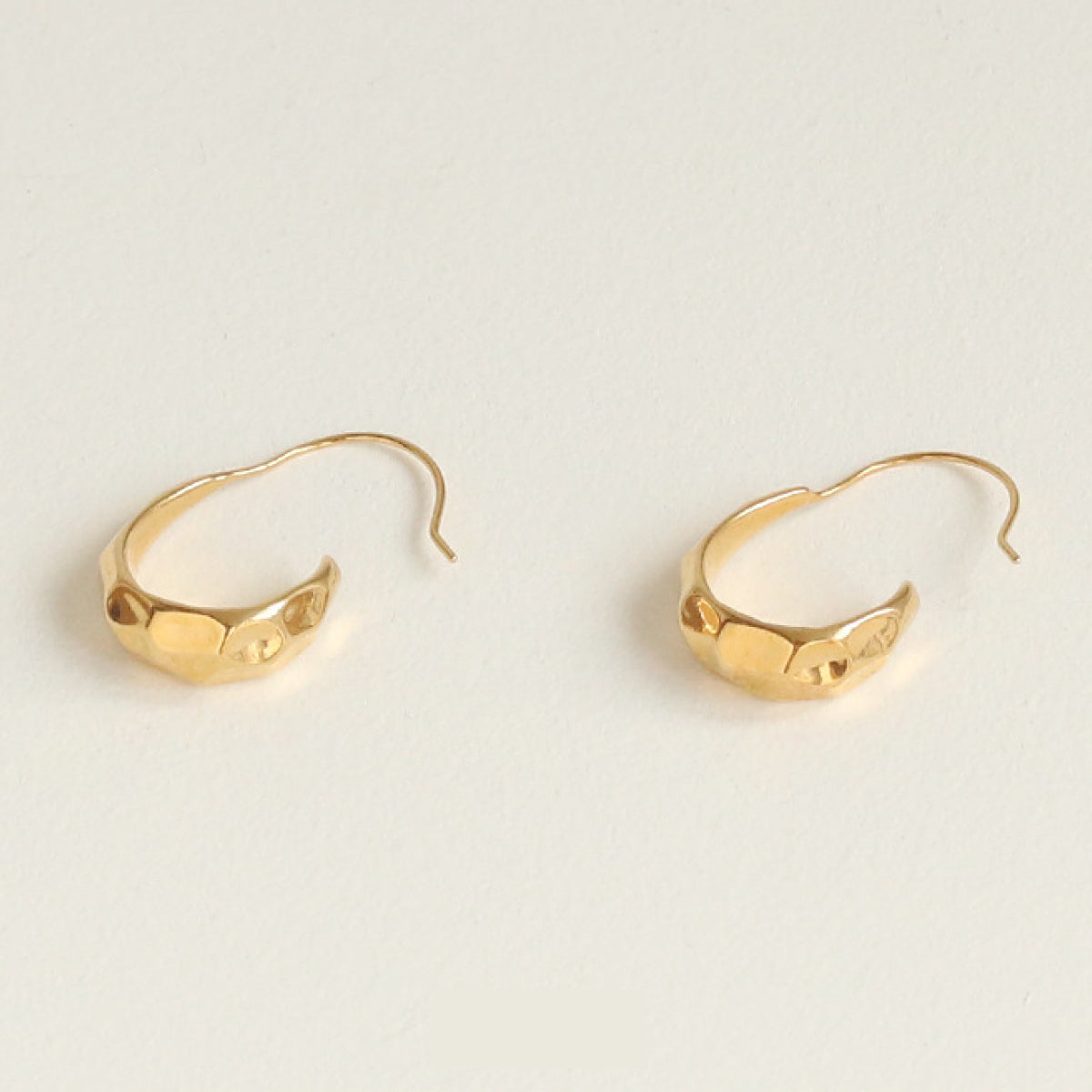 Small Bamboo-Inspired Hoop Earrings