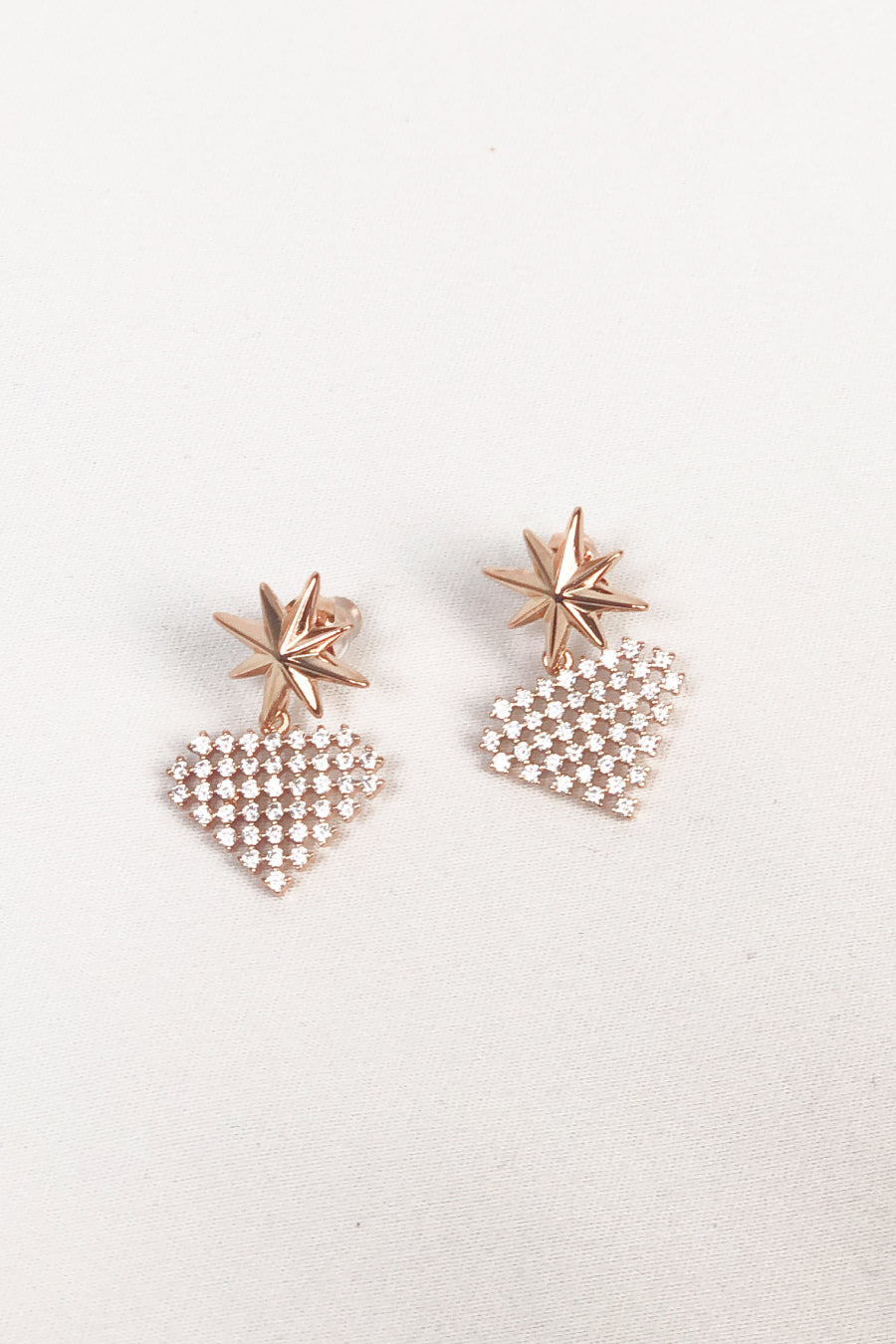 Heart Pixel Drop Earrings