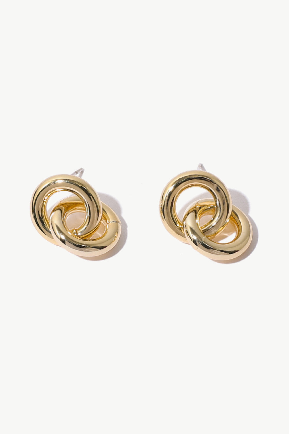 Double Ring Stud Earrings