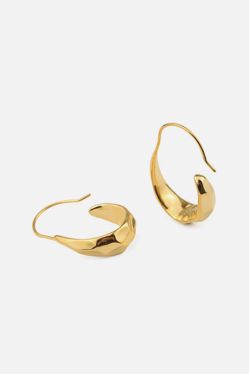 Small Bamboo-Inspired Hoop Earrings