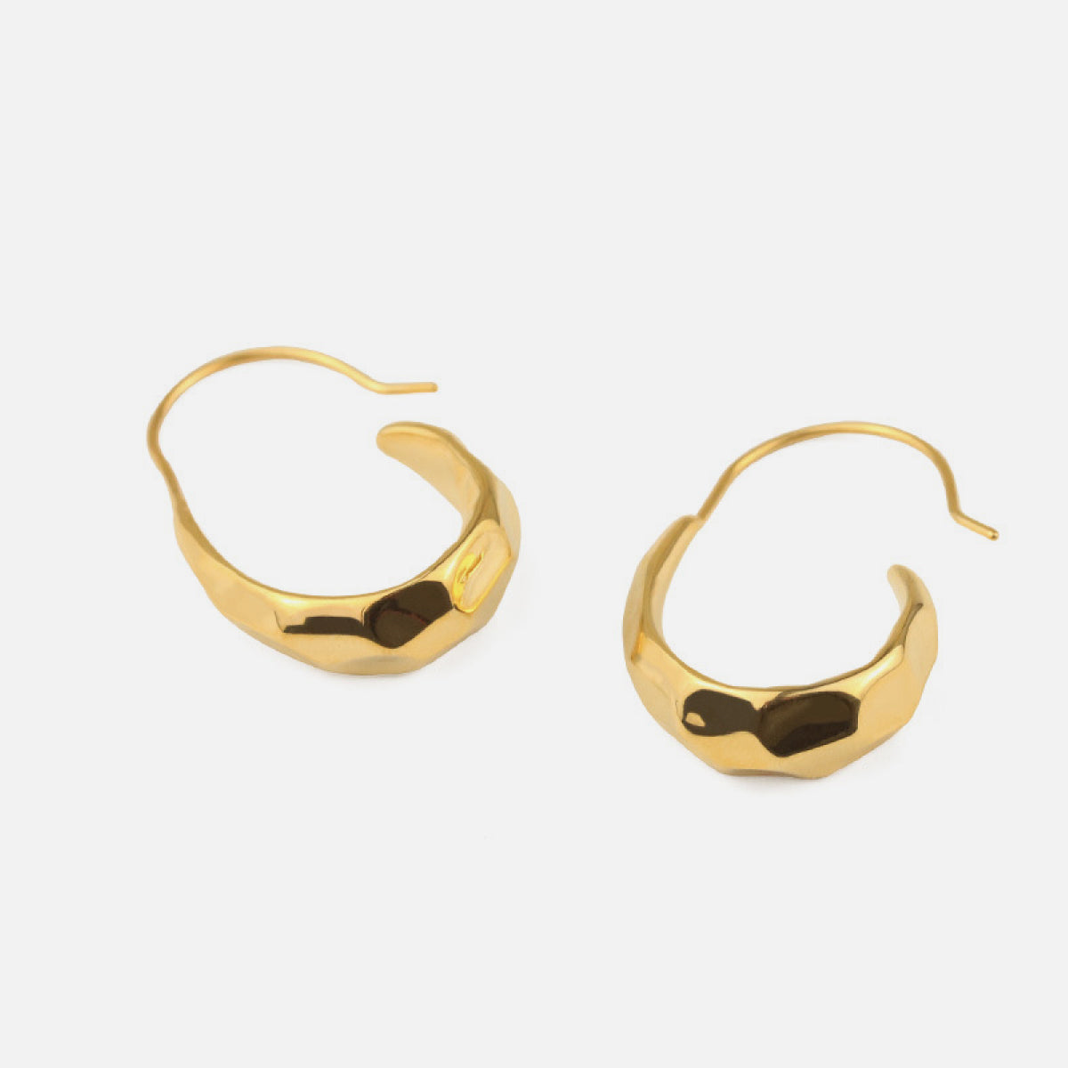 Small Bamboo-Inspired Hoop Earrings