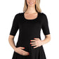 Womens Maternity Elbow Swing Tunic Top