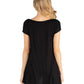 Womens Maternity Scoop Neck High Low T Shirt