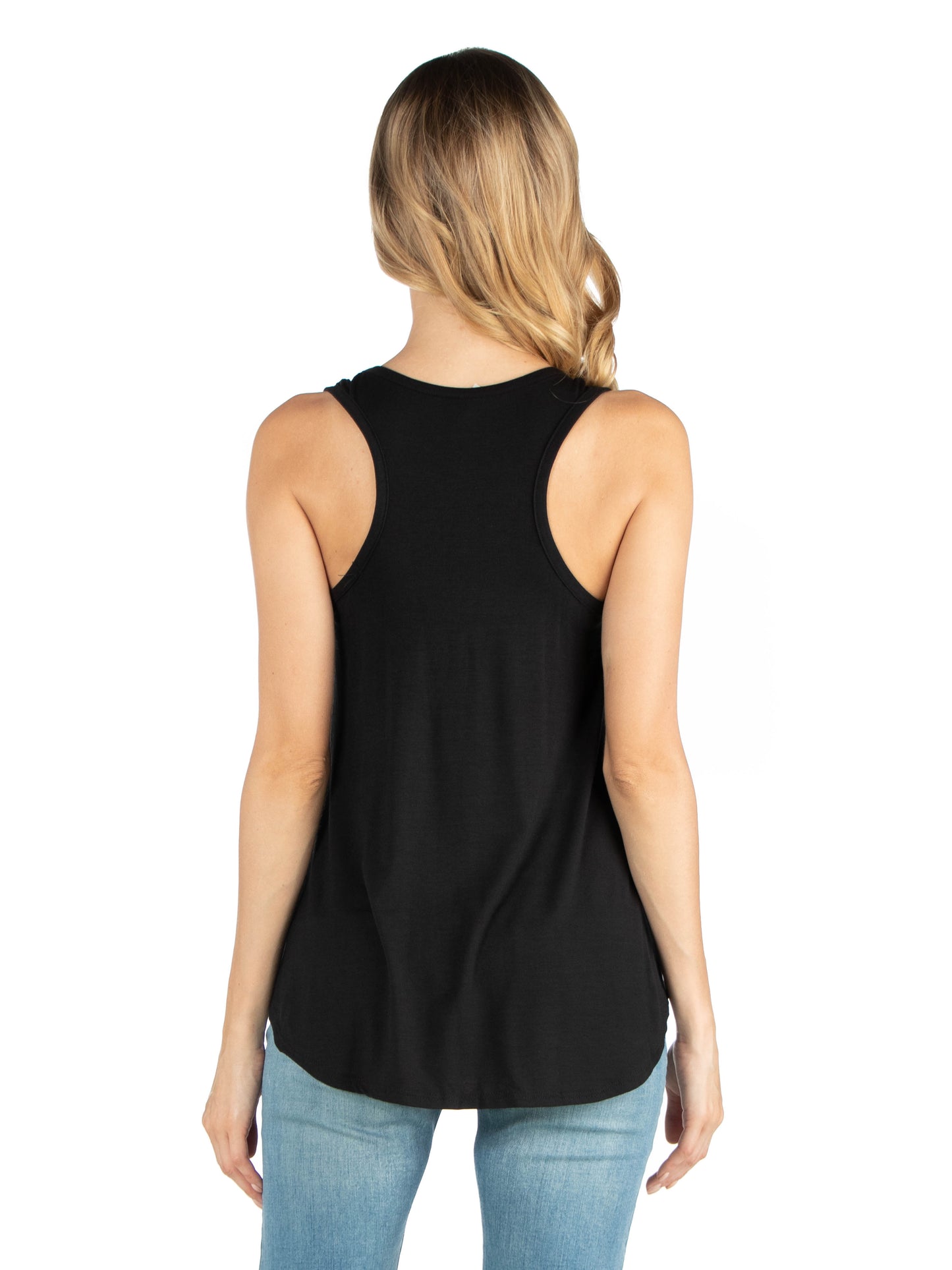 Womens Maternity Scoop Neck Racerback Tank Top