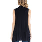 Womens Maternity Draped Open Front Sleeveless Cardigan