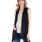 Womens Maternity Draped Open Front Sleeveless Cardigan