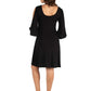 Womens Maternity Knee Length Cold Shoulder Dress