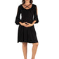 Womens Maternity Knee Length Cold Shoulder Dress