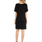 Womens Maternity Loose Fit T Shirt Dress with V Neck