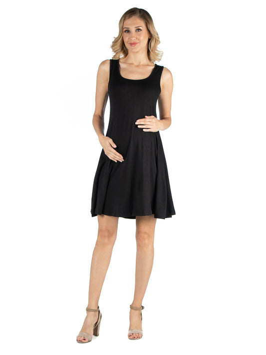 Womens Maternity A Line Slim Fit and Flare Dress