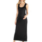 Womens Maternity Scoop Neck Maxi Dress with Racerback Detail