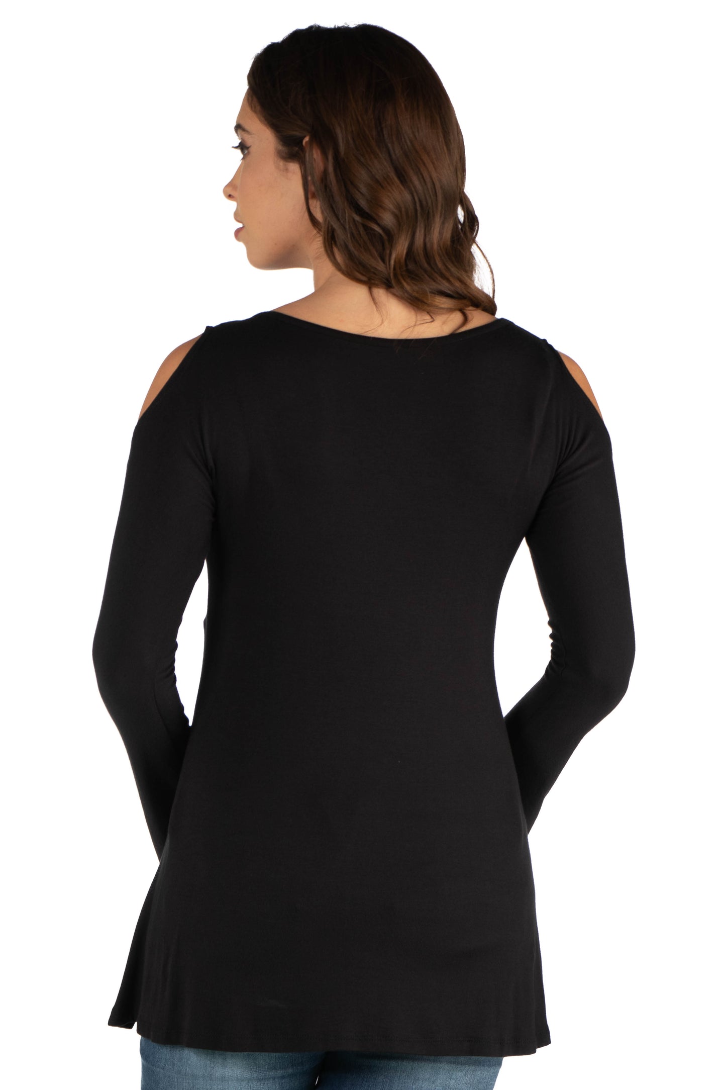 Womens Maternity Long Sleeve Criss Cross Cold Shoulder Top