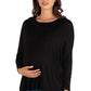 Womens Maternity Oversized Long Sleeve Dolman Top