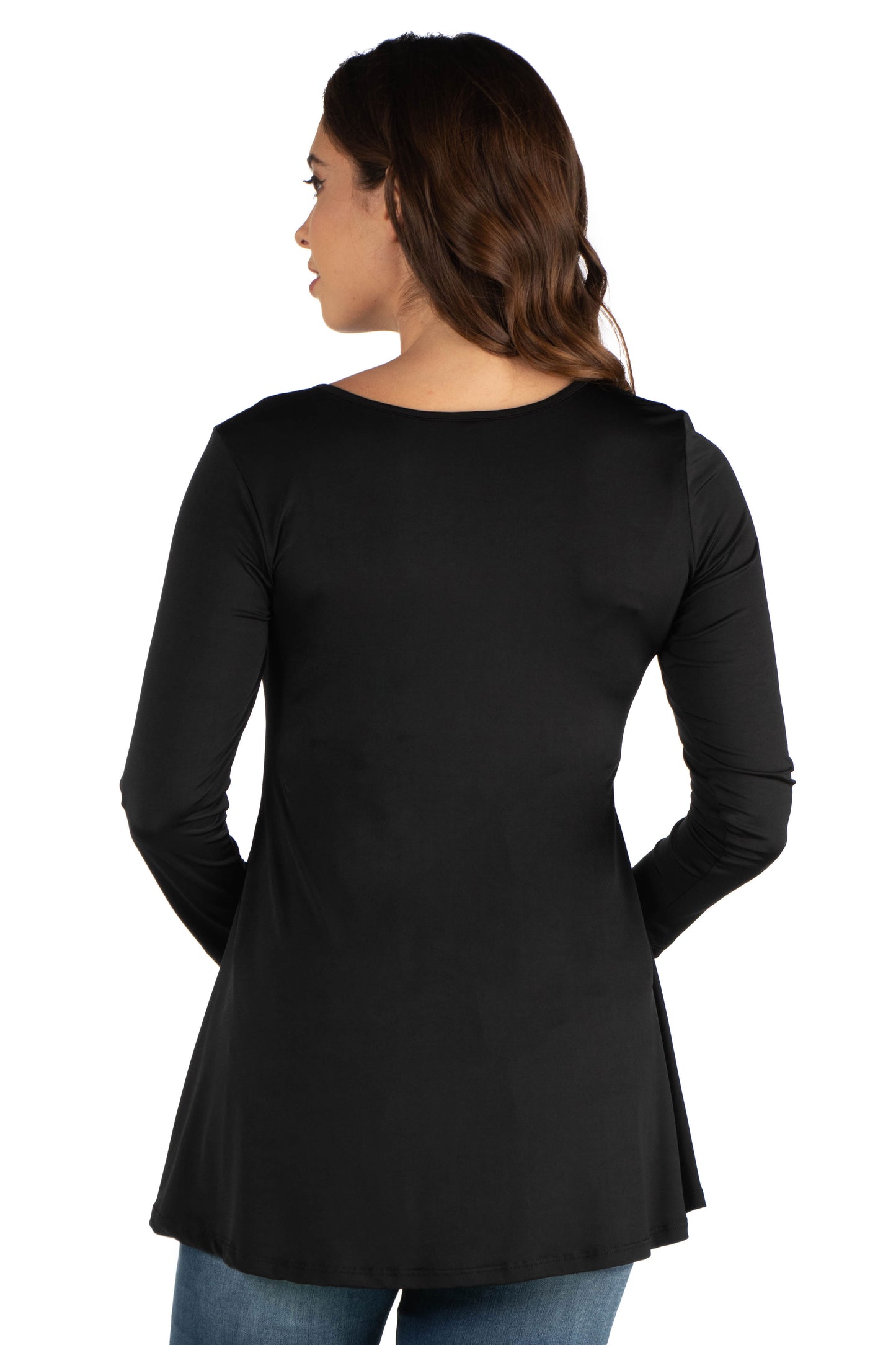 Womens Maternity Flared Long Sleeve Henley Top