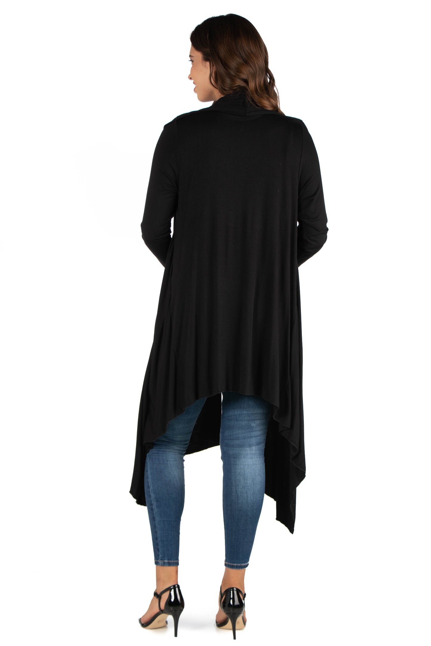 Womens Maternity Extra Long Open Front Cardigan