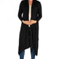 Womens Maternity Extra Long Open Front Cardigan
