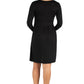 Womens Maternity Casual Long Sleeve Pleated Dress