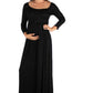 Womens Maternity Empire Waist Long Sleeve Maxi Dress