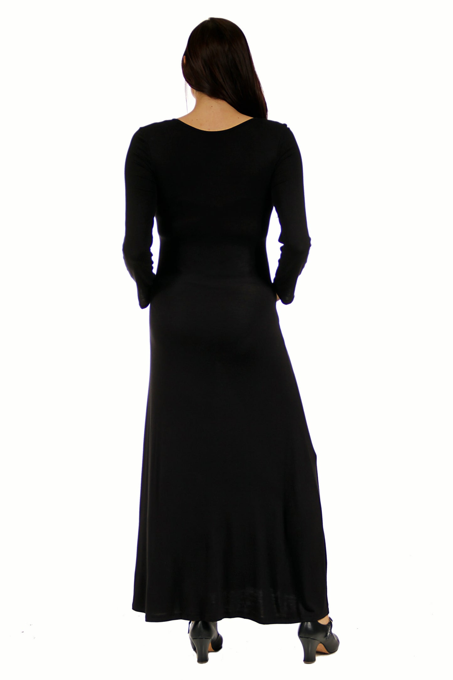 Womens Maternity Long Sleeve Maxi Dress