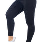 Womens Curvy Black Comfortable Ankle Length Stretch Leggings