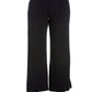 Womens Curvy Black Elastic Waist Flared Leg Palazzo Pants