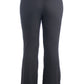 Womens Curvy Black Black Bell Bottom Foldover Waist Sweatpants
