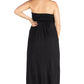 Womens Curvy Black Strapless Maxi Dress