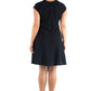 Womens Curvy Black Keyhole Neck Dress