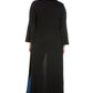 Womens Curvy Black Bell Sleeve Maxi Length Cardigan Duster