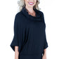 Womens Missy Oversized Cowl Neck Tunic Top
