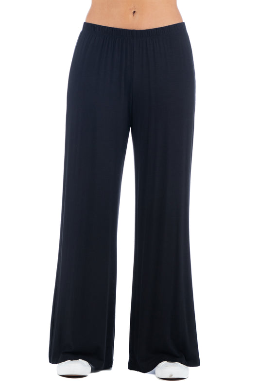 Womens Missy Comfortable Solid Color Palazzo Lounge Pants