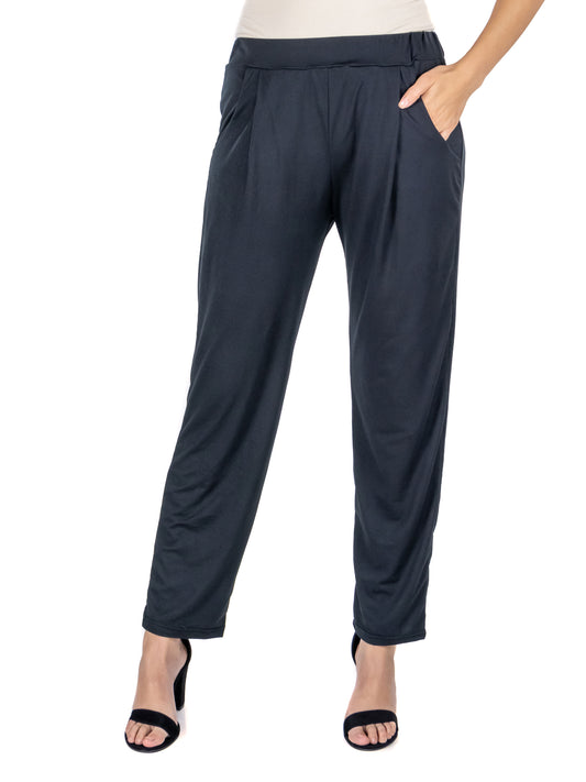 Womens Missy Stretch Waist Cigarette Trouser Pants With Pockets