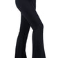 Womens Missy Black Bell Bottom Foldover Waist Sweatpants