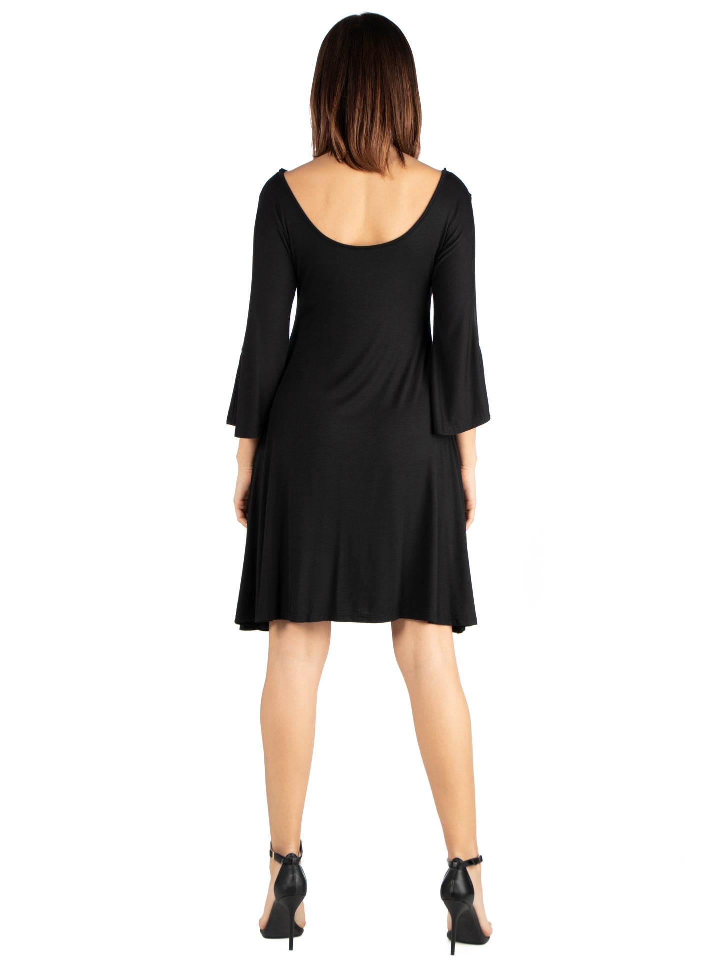 Womens Missy Knee Length Cold Shoulder Dress