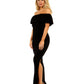 Womens Missy Off Shoulder Ruffle Detail Maxi Dress