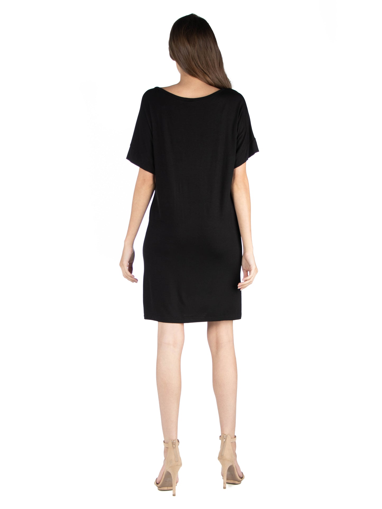 Womens Missy Soft Flare T Shirt Dress with Pocket Detail