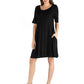 Womens Missy Soft Flare T Shirt Dress with Pocket Detail