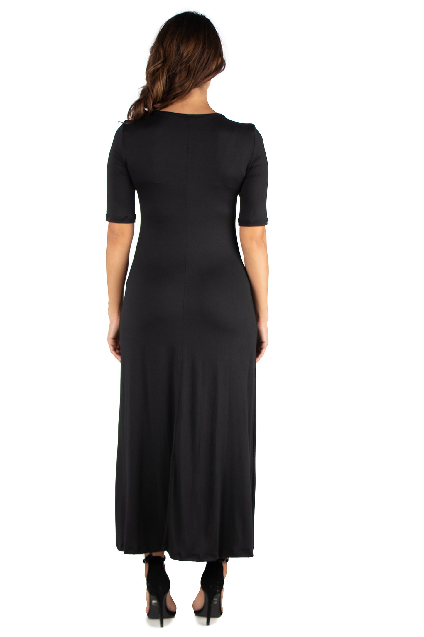 Womens Missy V-Neck Long Sleeve Maxi Dress