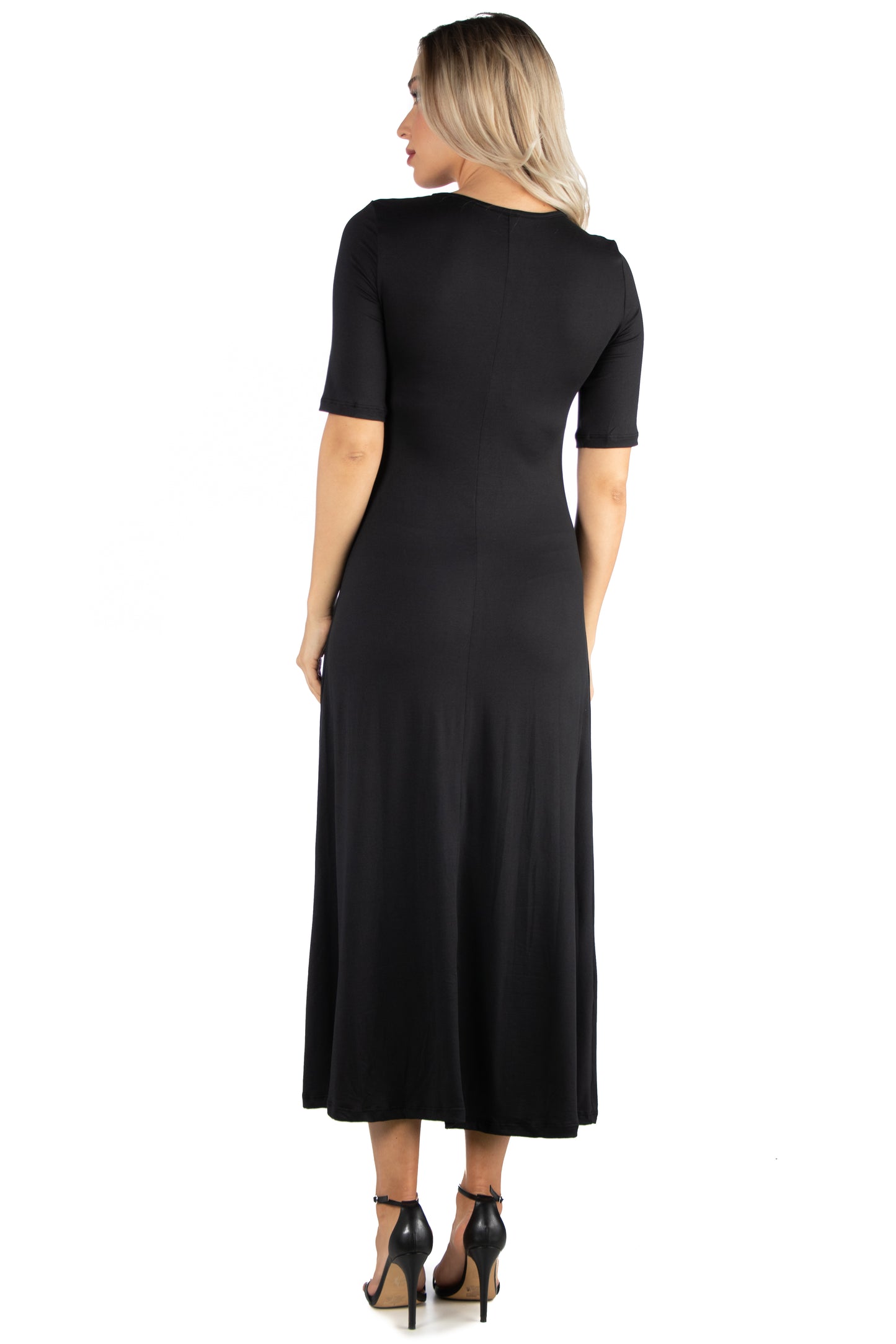 Womens Missy Casual Maxi Dress With Sleeves