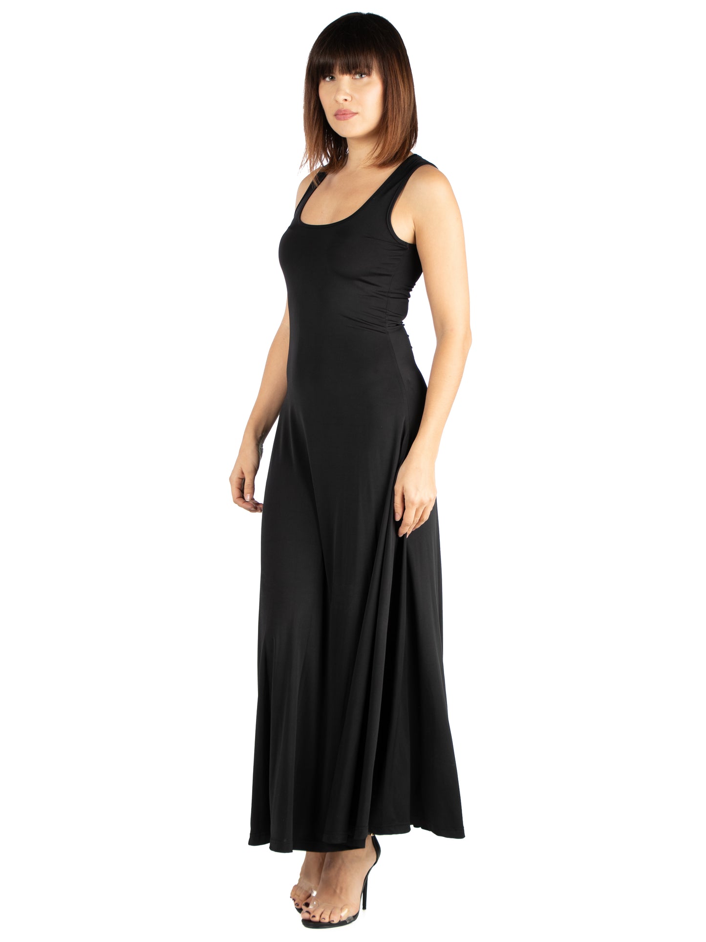 Womens Missy Slim Fit A Line Sleeveless Maxi Dress