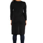 Womens Missy Long Sleeve Split Hemline Tunic Top